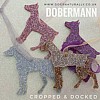 Doberman Cropped & Docked Glitter Decoration (Group/Mix)